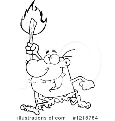 Royalty-Free (RF) Caveman Clipart Illustration by Hit Toon - Stock Sample #1215764