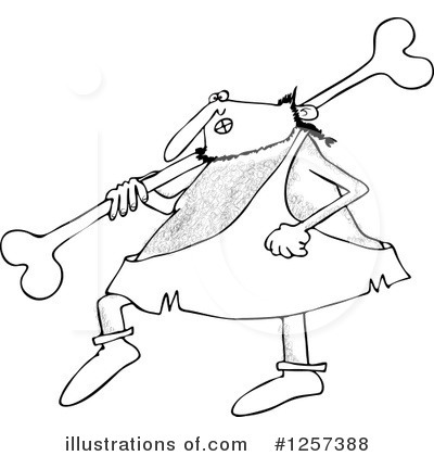 Royalty-Free (RF) Caveman Clipart Illustration by djart - Stock Sample #1257388