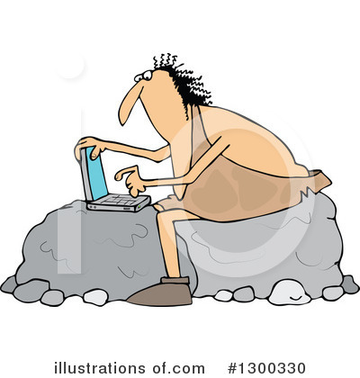 Royalty-Free (RF) Caveman Clipart Illustration by djart - Stock Sample #1300330