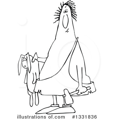 Royalty-Free (RF) Caveman Clipart Illustration by djart - Stock Sample #1331836