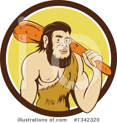 Royalty-Free (RF) Caveman Clipart Illustration by patrimonio - Stock Sample #1342320