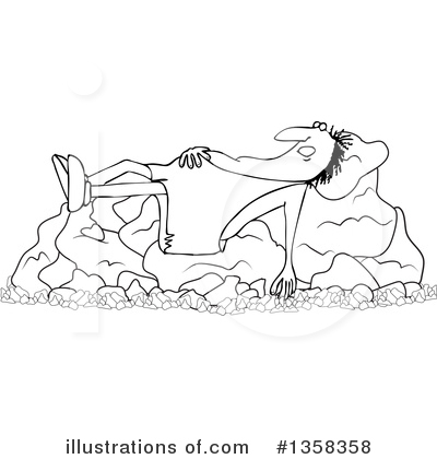 Royalty-Free (RF) Caveman Clipart Illustration by djart - Stock Sample #1358358