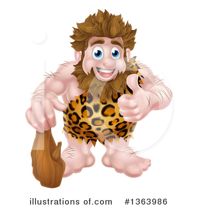 Caveman Clipart #1363986 by AtStockIllustration