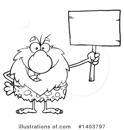 Royalty-Free (RF) Caveman Clipart Illustration by Hit Toon - Stock Sample #1403797