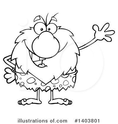 Royalty-Free (RF) Caveman Clipart Illustration by Hit Toon - Stock Sample #1403801