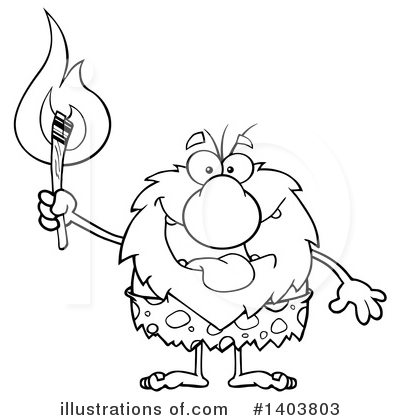 Royalty-Free (RF) Caveman Clipart Illustration by Hit Toon - Stock Sample #1403803