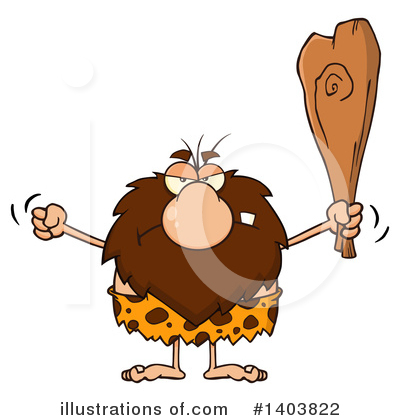 Caveman Clipart #1403822 by Hit Toon
