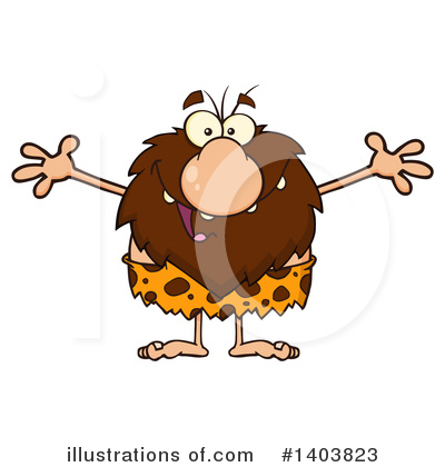 Caveman Clipart #1403823 by Hit Toon