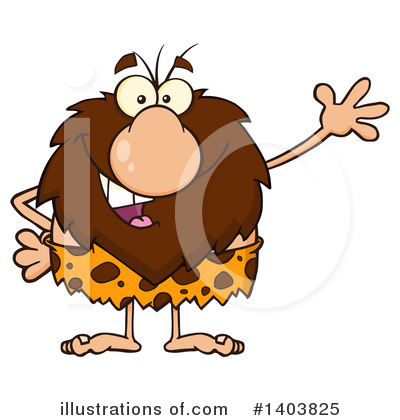 Royalty-Free (RF) Caveman Clipart Illustration by Hit Toon - Stock Sample #1403825