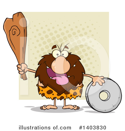 Royalty-Free (RF) Caveman Clipart Illustration by Hit Toon - Stock Sample #1403830