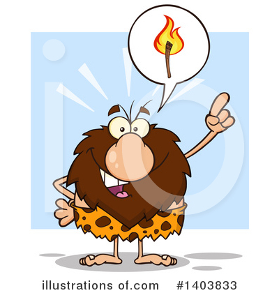 Royalty-Free (RF) Caveman Clipart Illustration by Hit Toon - Stock Sample #1403833