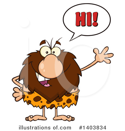 Royalty-Free (RF) Caveman Clipart Illustration by Hit Toon - Stock Sample #1403834