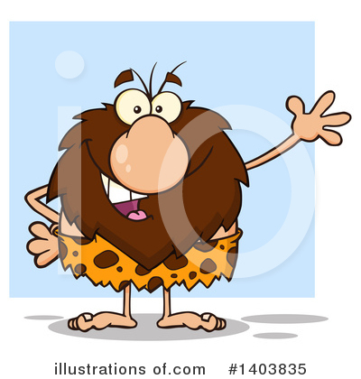 Royalty-Free (RF) Caveman Clipart Illustration by Hit Toon - Stock Sample #1403835