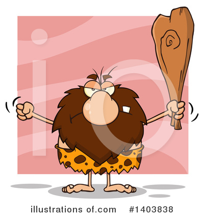 Royalty-Free (RF) Caveman Clipart Illustration by Hit Toon - Stock Sample #1403838
