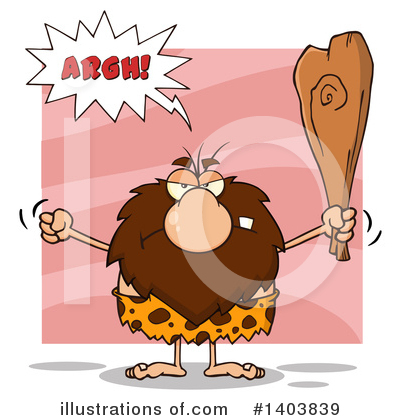 Royalty-Free (RF) Caveman Clipart Illustration by Hit Toon - Stock Sample #1403839