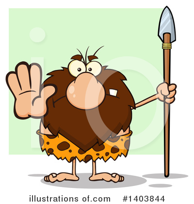 Royalty-Free (RF) Caveman Clipart Illustration by Hit Toon - Stock Sample #1403844