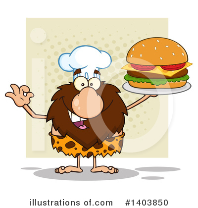 Royalty-Free (RF) Caveman Clipart Illustration by Hit Toon - Stock Sample #1403850