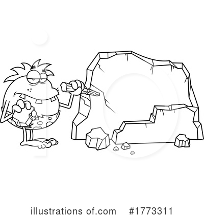 Royalty-Free (RF) Caveman Clipart Illustration by Hit Toon - Stock Sample #1773311