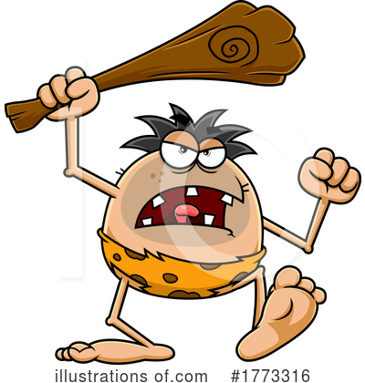 Royalty-Free (RF) Caveman Clipart Illustration by Hit Toon - Stock Sample #1773316
