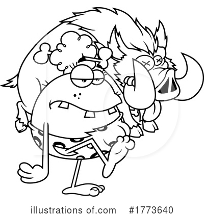 Royalty-Free (RF) Caveman Clipart Illustration by Hit Toon - Stock Sample #1773640