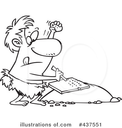 Royalty-Free (RF) Caveman Clipart Illustration by toonaday - Stock Sample #437551