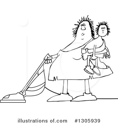 Royalty-Free (RF) Cavewoman Clipart Illustration by djart - Stock Sample #1305939