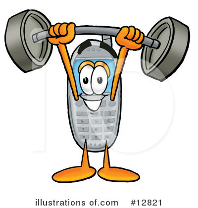 Royalty-Free (RF) Cell Phone Character Clipart Illustration by Mascot Junction - Stock Sample #12821