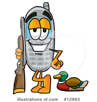 Cell Phone Character Clipart #12863 by Toons4Biz