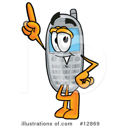 Cell Phone Character Clipart #12869 by Toons4Biz