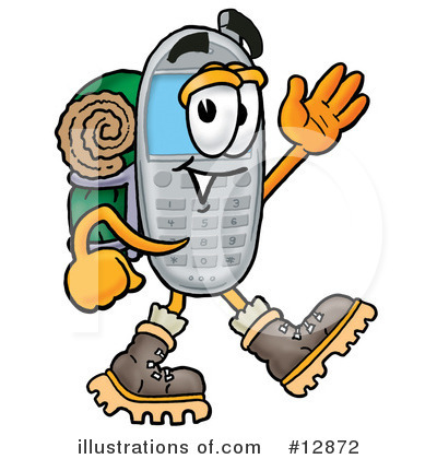 Cell Phone Character Clipart #12872 by Toons4Biz