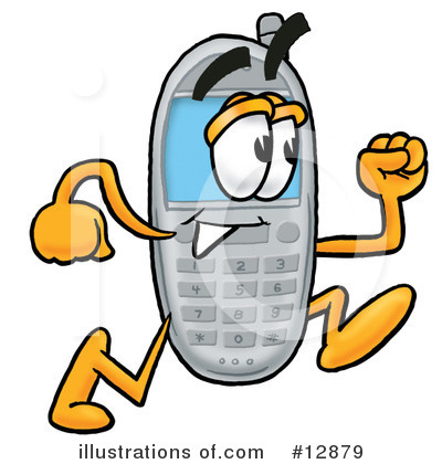 Cell Phone Character Clipart #12879 by Toons4Biz