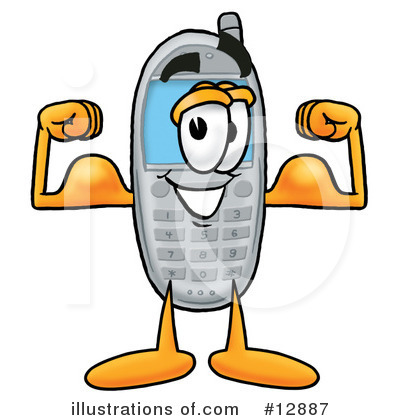 Cell Phone Clipart #12887 by Mascot Junction