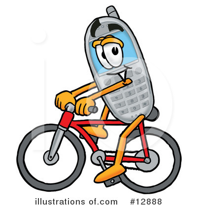 Bicyclist Clipart #12888 by Mascot Junction