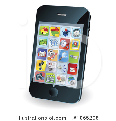 Royalty-Free (RF) Cell Phone Clipart Illustration by AtStockIllustration - Stock Sample #1065298