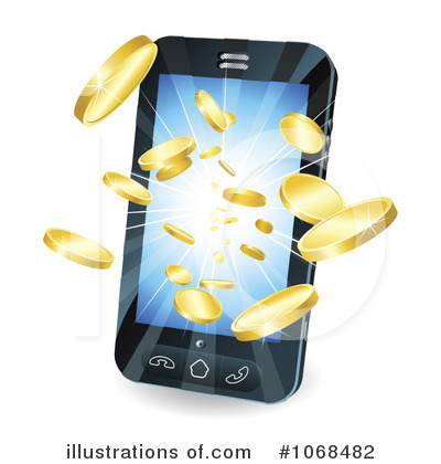 Royalty-Free (RF) Cell Phone Clipart Illustration by AtStockIllustration - Stock Sample #1068482