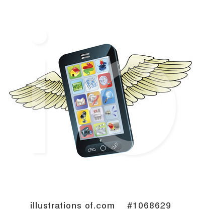 Royalty-Free (RF) Cell Phone Clipart Illustration by AtStockIllustration - Stock Sample #1068629