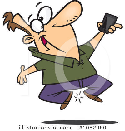 Royalty-Free (RF) Cell Phone Clipart Illustration by toonaday - Stock Sample #1082960