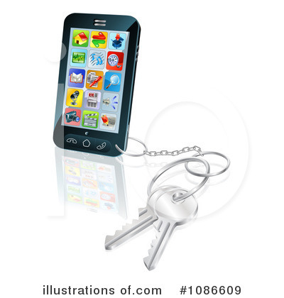 Royalty-Free (RF) Cell Phone Clipart Illustration by AtStockIllustration - Stock Sample #1086609