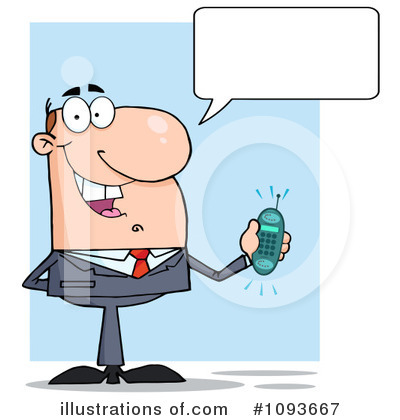 Royalty-Free (RF) Cell Phone Clipart Illustration by Hit Toon - Stock Sample #1093667