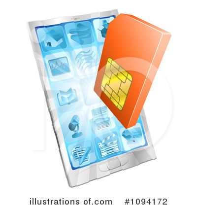 Royalty-Free (RF) Cell Phone Clipart Illustration by AtStockIllustration - Stock Sample #1094172