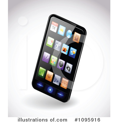 Royalty-Free (RF) Cell Phone Clipart Illustration by TA Images - Stock Sample #1095916