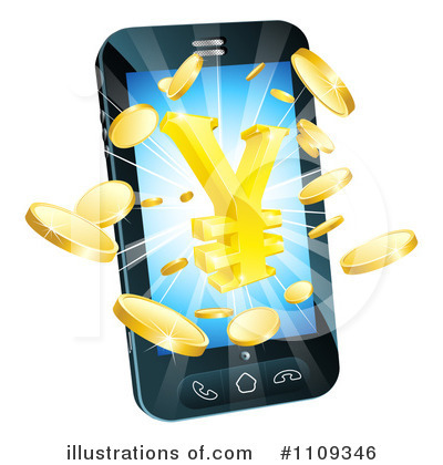 Royalty-Free (RF) Cell Phone Clipart Illustration by AtStockIllustration - Stock Sample #1109346