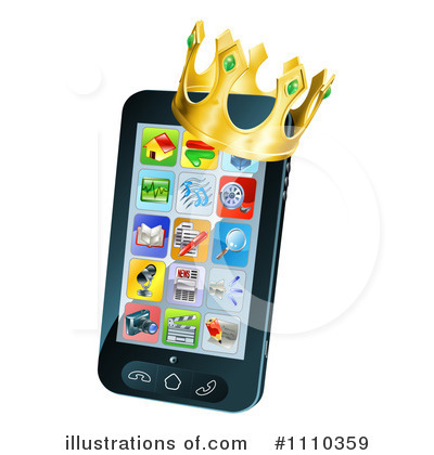 Royalty-Free (RF) Cell Phone Clipart Illustration by AtStockIllustration - Stock Sample #1110359