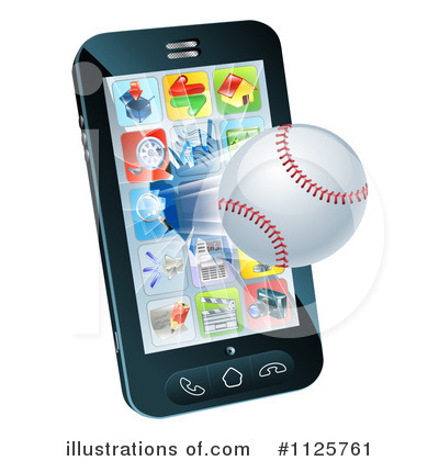Royalty-Free (RF) Cell Phone Clipart Illustration by AtStockIllustration - Stock Sample #1125761
