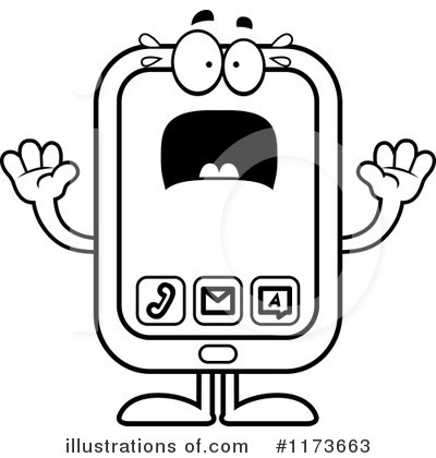 Royalty-Free (RF) Cell Phone Clipart Illustration by Cory Thoman - Stock Sample #1173663