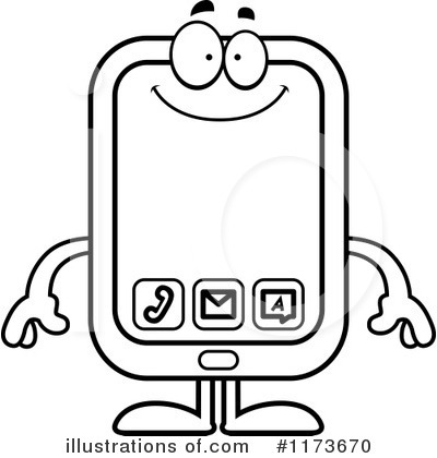 Royalty-Free (RF) Cell Phone Clipart Illustration by Cory Thoman - Stock Sample #1173670