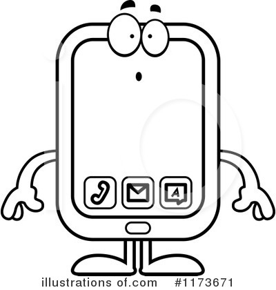 Royalty-Free (RF) Cell Phone Clipart Illustration by Cory Thoman - Stock Sample #1173671