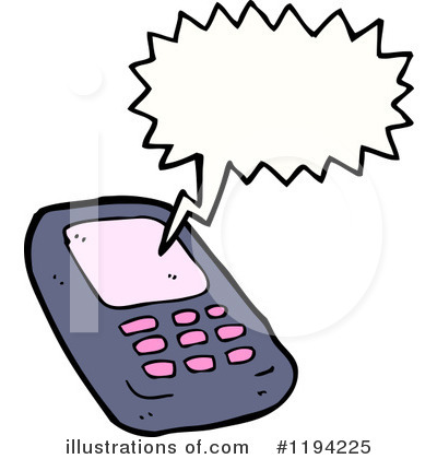 Royalty-Free (RF) Cell Phone Clipart Illustration by lineartestpilot - Stock Sample #1194225