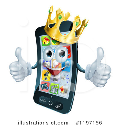 Royalty-Free (RF) Cell Phone Clipart Illustration by AtStockIllustration - Stock Sample #1197156
