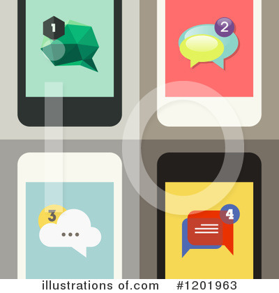 Royalty-Free (RF) Cell Phone Clipart Illustration by elena - Stock Sample #1201963